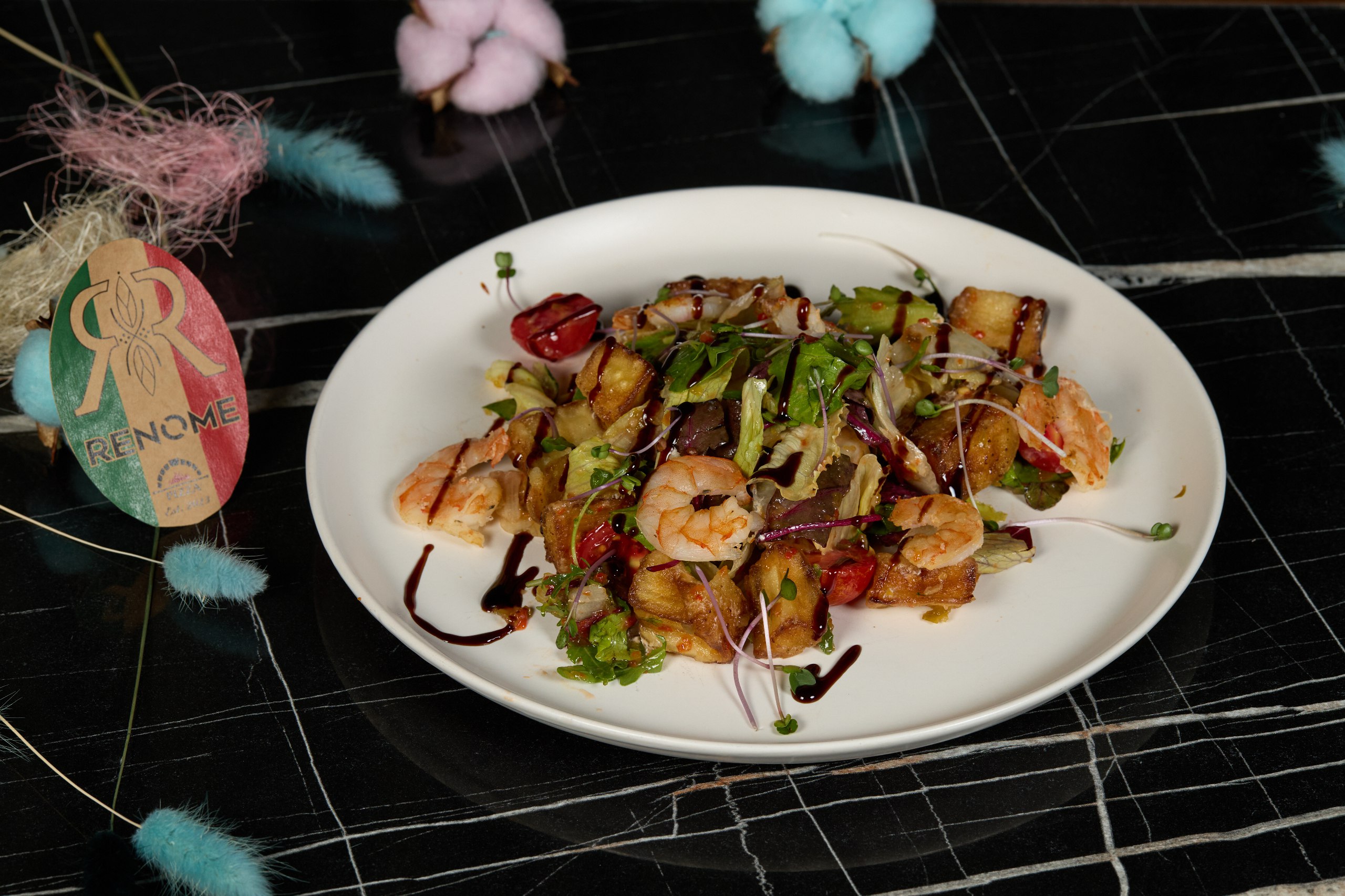 Cu vinete și creveți Sweet Chili