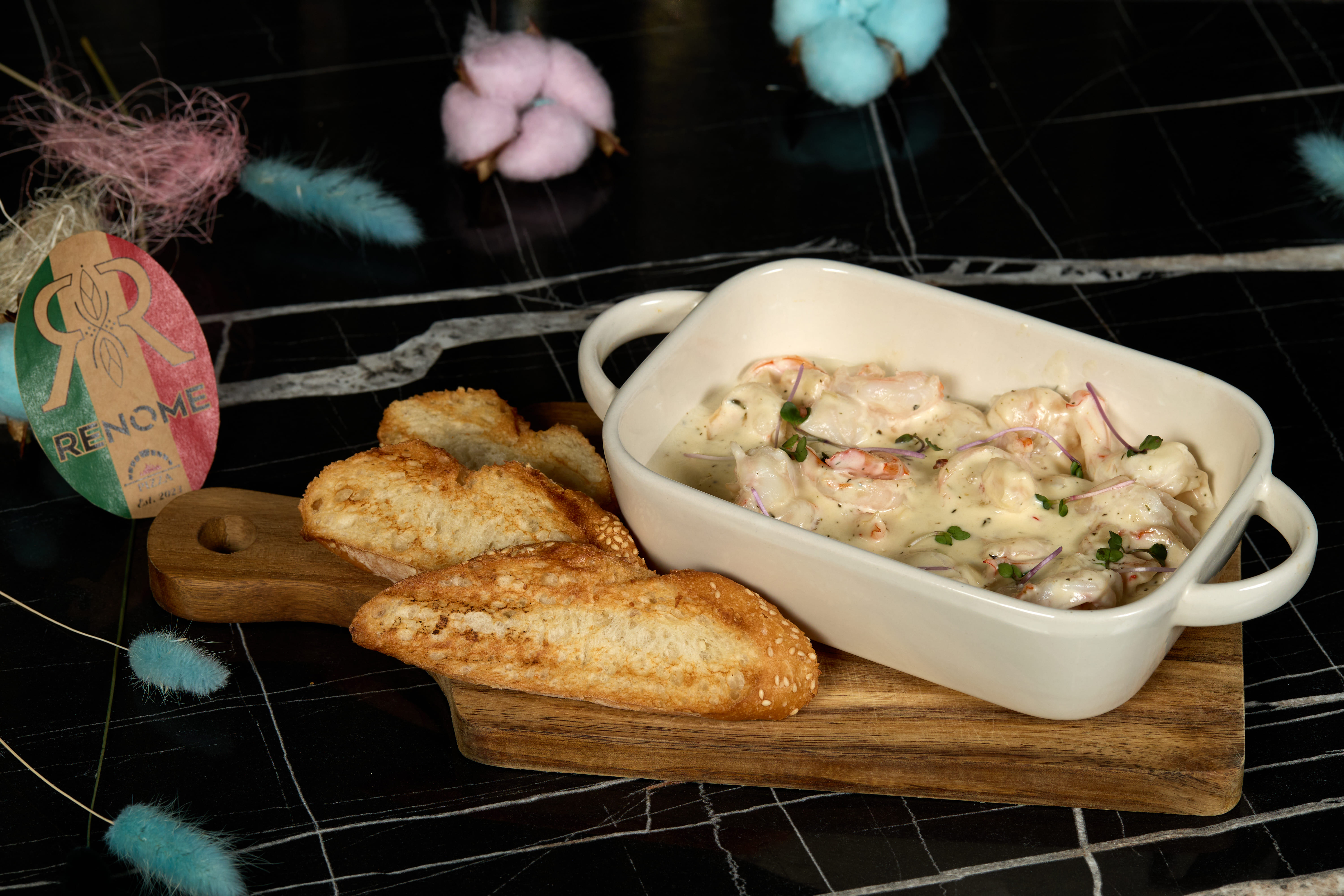 Creveți în Prosecco